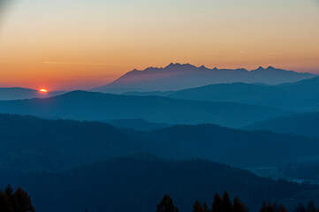 Tatry o zachodzie słońca © Maciej G. Szling