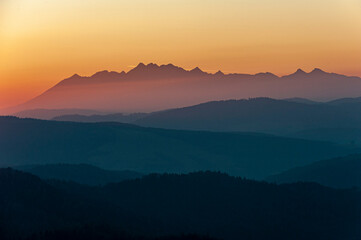 Tatry o zachodzie słońca © Maciej G. Szling