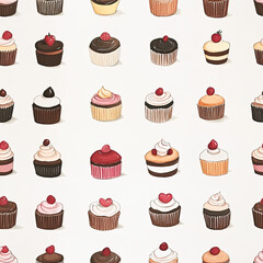 rows of tiny desserts