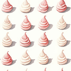 Dessert Meringue Frozen Yogurt Pastel