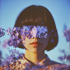 Woman with lavender