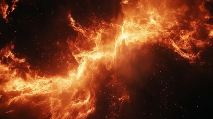 Naklejka premium Fire background. Fire texture