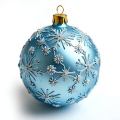 "Elegant Blue Christmas Ornament with Snowflake Design | Holiday Decoration Ideas"