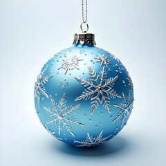 "Elegant Blue Christmas Ornament with Snowflake Design | Holiday Decoration Ideas"