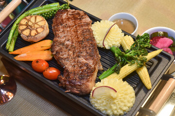 grilled beef steak