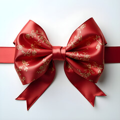 "Stunning Red Bow – Perfect Ribbon for Gift Wrapping and Decorations"
