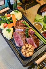 grilled beef steak
