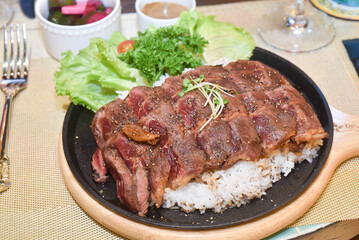 grilled beef steak