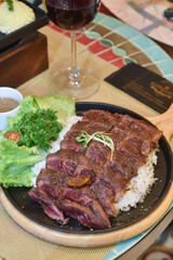 grilled beef steak