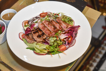 grilled beef steak