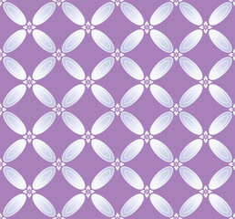 Fototapeta premium Japanese Ellipse Petal Flower Vector Seamless Pattern