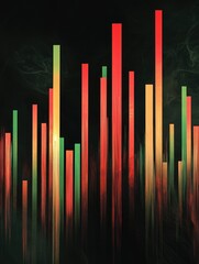 Obraz premium Colorful Bars on Black Background
