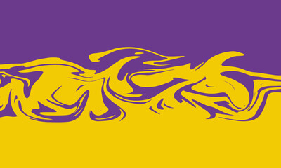 Vibrant and abstract liquid marble pattern in shades of purple and yellow.