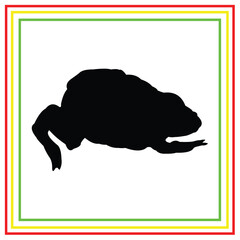 frog vector design in black on white background