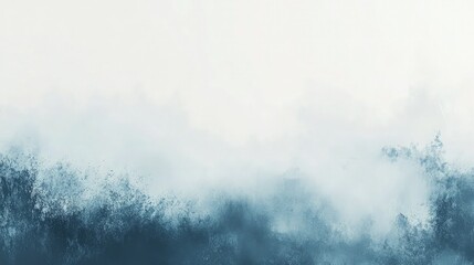 Fototapeta premium Abstract gradient banner in misty blue and gray with a smooth grainy texture, touches of white accentuating the subtle transitions for a refined background