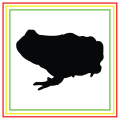 frog vector design in black on white background