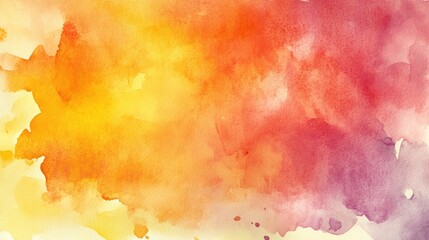 Hand painted watercolor background featuring decorative and vibrant wet on wet color stains ideal for design projects