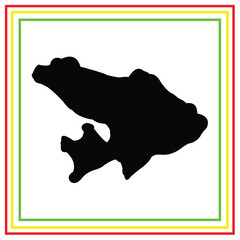 frog vector design in black on white background