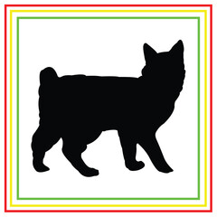 cat vector silhouette design in black on a white background