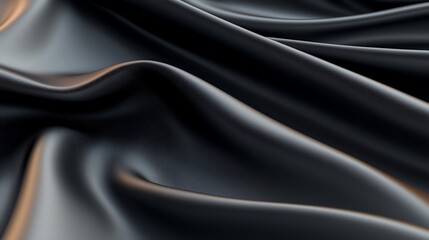 Obraz premium Discover how elegant black satin drapes transform your space with luxury and style