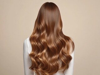 Fototapeta premium Woman with Long Brown Hair