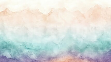 Dreamy watercolor texture with a pale lavender top, soft aqua in the center, and warm apricot tones at the bottom, giving a gentle, soothing effect.
