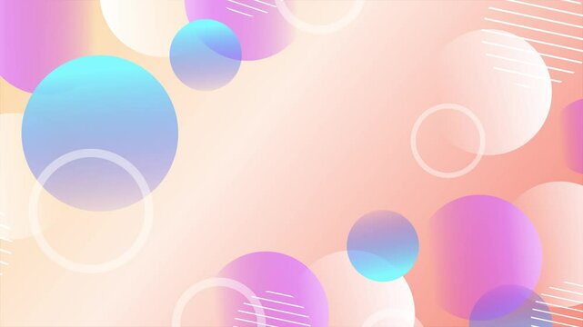 dynamic and colorful geometric shape formation in gradient color style seamless 4k video background motion pop art design