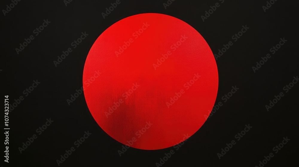 Poster a red circle containing a smaller red circle within it