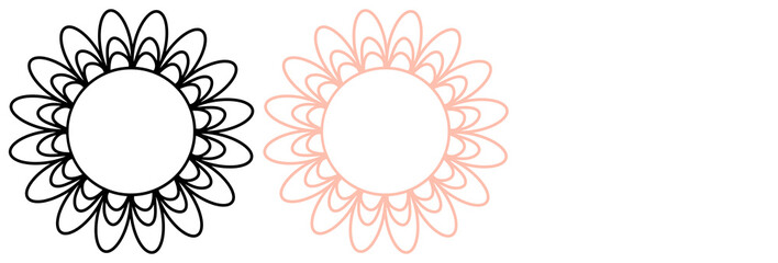 
It is a line drawing of a flower
