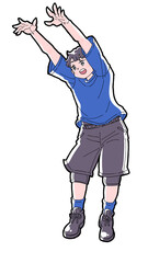 ブロックをする男の子のイラスト