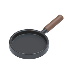 Frying pan, 3D icon, kitchen, kitchen utensil, food, gastronomy, food preparation, digital resource, recipe, utensils, cooking blog, culinary content, food preparation, lifestyle