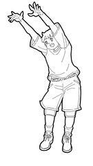 ブロックをする男の子のイラスト