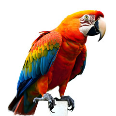 "Vibrant Parrot Photography – Stunning Scarlet Macaw with Colorful Feathers"