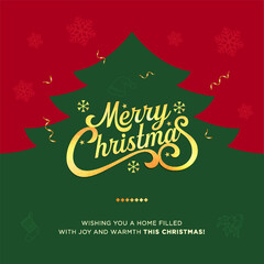 Merry Christmas Background with Bold Title Design for Social Media Posts and Marketing Materials