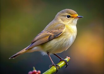 Fototapeta premium Iberian Chiffchaff Perched on a Branch - Stunning Bird Photography