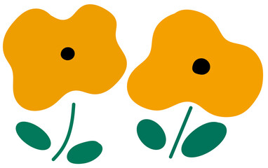 It is a hand drawing of a flower.