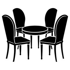 dining chairs and table