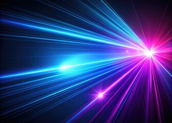 Obraz premium Intense Blue and Purple Laser Beams Creating Dynamic Light Effects for Abstract Backgrounds