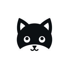 Cat head silhouette vector illustration