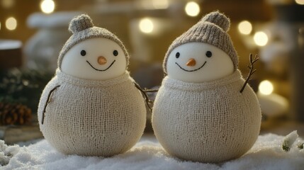 Cute Snowmen Decorations for Winter Holidays