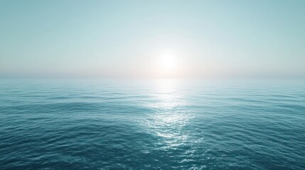 Obraz premium Light background in soft aqua blue, with a gentle fade effect, creating a calm and refreshing atmosphere