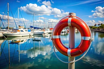 Lifebuoy at Marina - Essential Safety Equipment for Boating and Water Activities