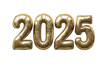 Celebrating the New Year 2025 with Golden Balloons