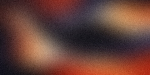 A Warm Grainy Gradient Background With Blurry Red, Orange, Yellow, and Deep Blue Hues