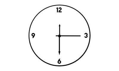 clock isolated on white background