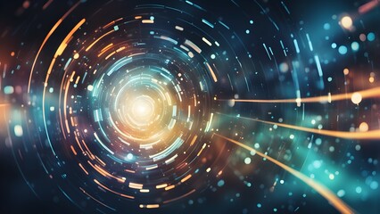 Fototapeta premium Abstract representation of a swirling vortex of light and energy.