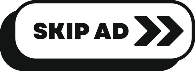 Skip ad button allowing users to avoid watching online advertisements