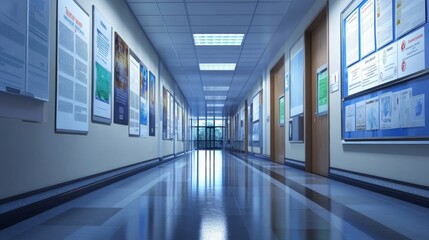 Fototapeta premium 無人の廊下