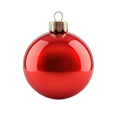 Vibrant Red Christmas Ornament Shining Brightly