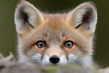 Fototapeta premium A close up of a red fox looking at the camera